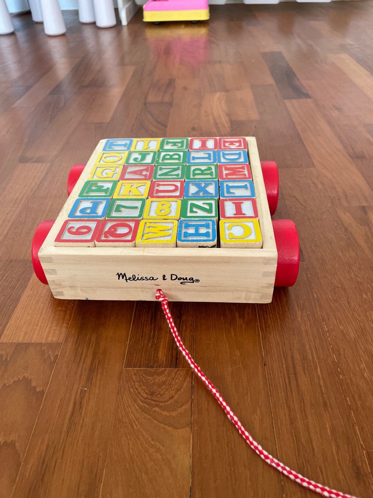Melissa & doug classic abc block cart hotsell
