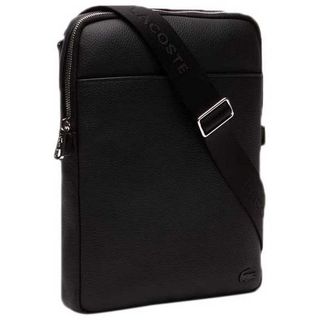 Lacoste Black Contrast Branded Crossover Bag for Men