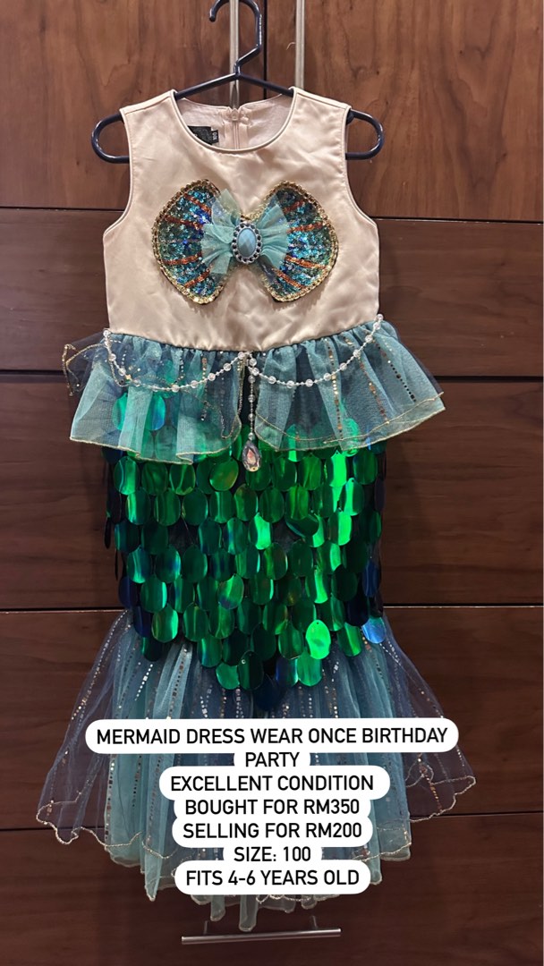 Mermaid dress for sales 6 year old