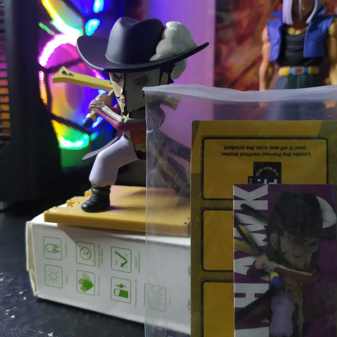 Mighty Jaxx Mihawk (Category: Designer & Blind Box Toys) located in Manila. Submitted by astroboi09 (Listing ID 1255526679, Image 1). Description: BIB Box Condition 5/10.
