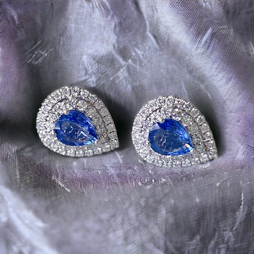 NATURAL blue sapphire earrings SUpER dEAL Women s Fashion Jewelry Organisers Earrings on Carousell