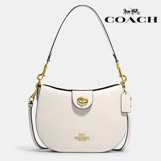 New Coach 🇺🇸 Original CH196 White Ella Hobo Women Crossbody Sling Shoulder Half Moon Bag with Full Set of Coach Package 