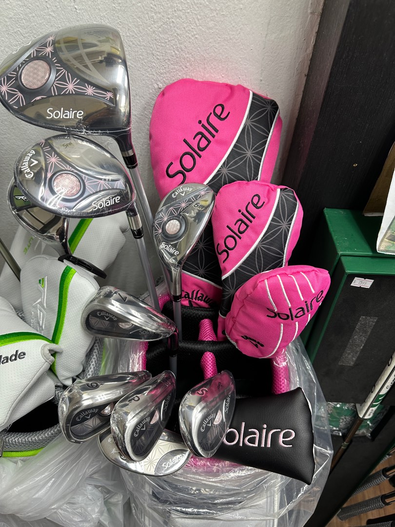 CALLAWAY SOLAIRE ladies' Pink Club Set with Caddy Bag 8pc 2018 model NEW