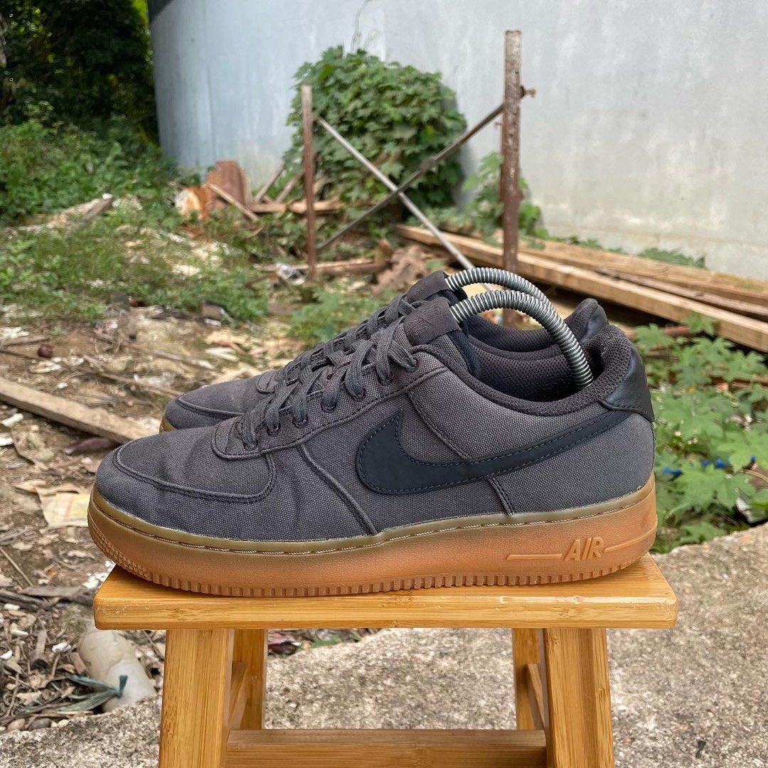 Nike air force 1 grey gum sole sale