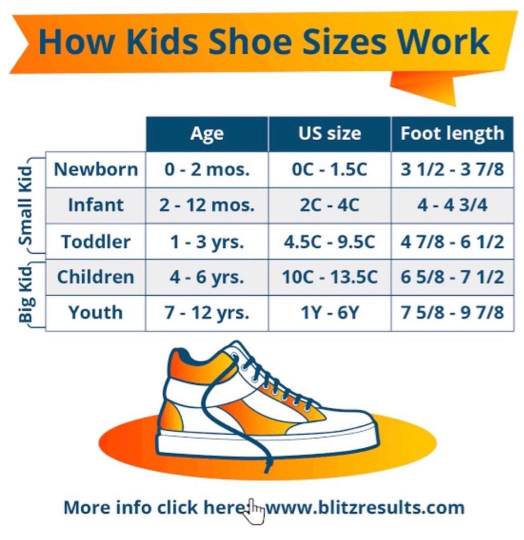 Jordan kid size discount chart