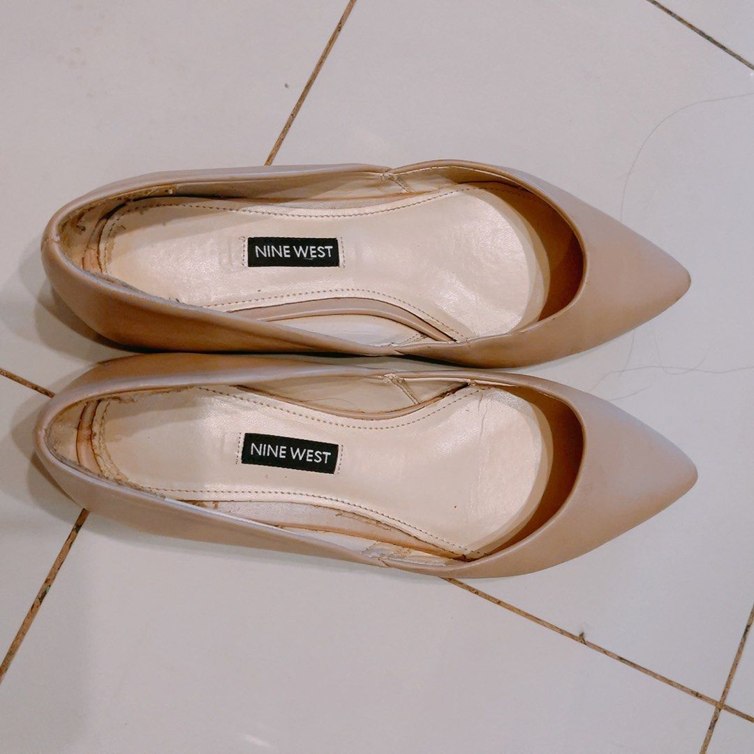 Nine west nude flats store
