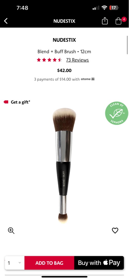 Nudestix brush, Beauty & Personal Care, Face, Makeup on Carousell