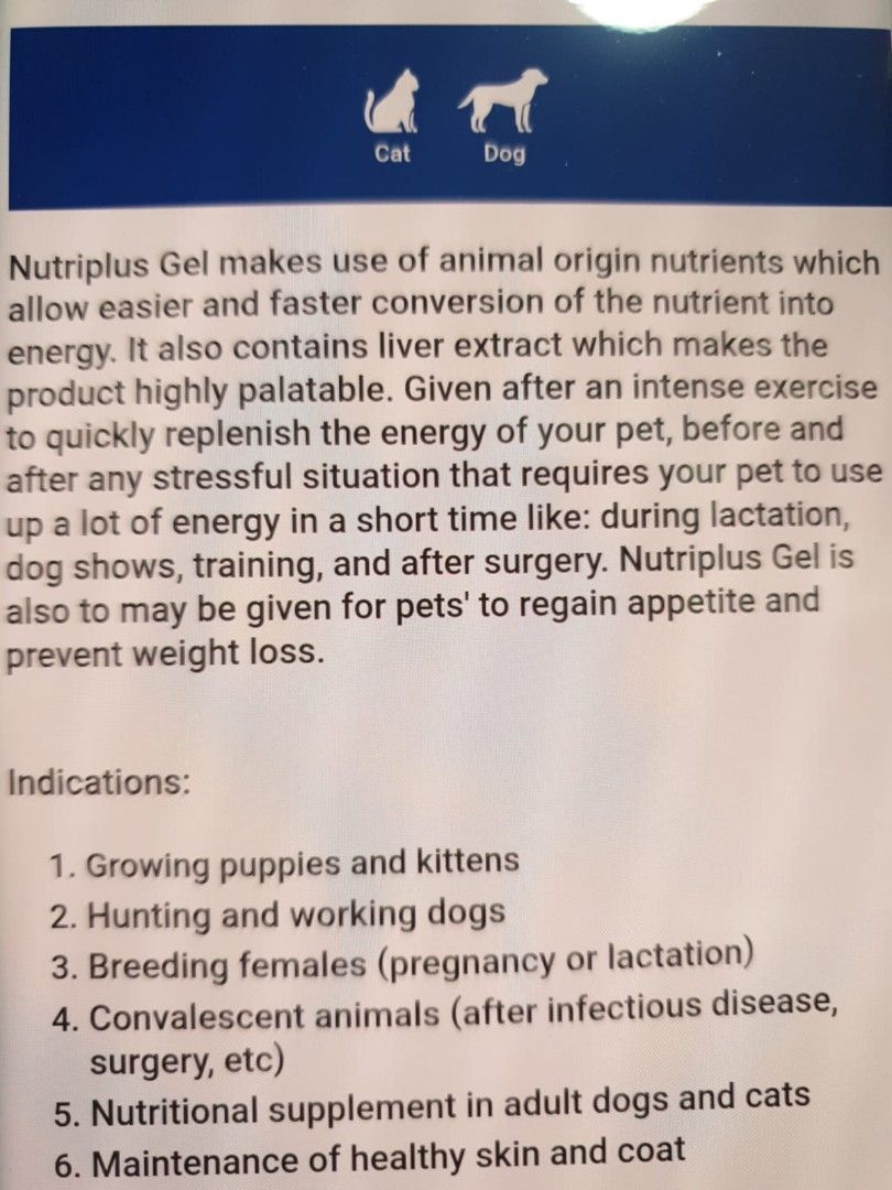 Cat sale nutrition gel