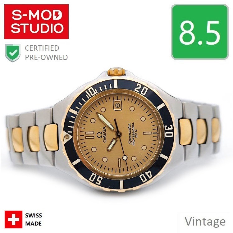 OMEGA Seamaster 200M Pre Bond Quartz 38mm 2 Tone Vintage Swiss CPO