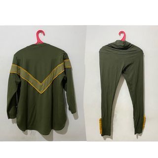 One set hijab baju olah raga wanita muslim - nona x noore - atasan bawahan legging olahraga cewek - sport outfit hijau