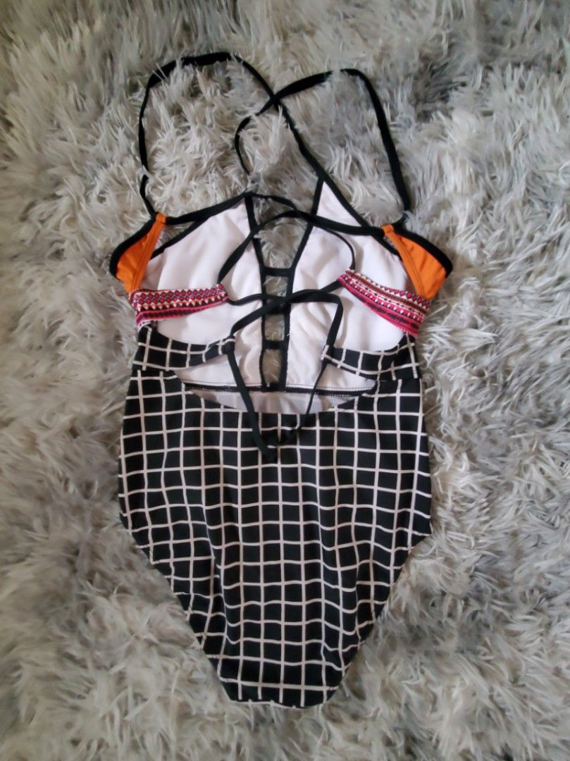 Multicolor Native Aztec Abstract Doodle One Piece Swimsuite