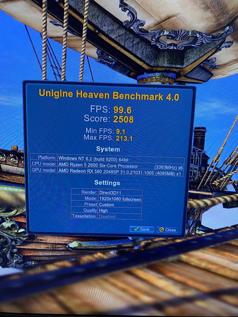 Ryzen 5 2600 outlet rx 580 8gb benchmark