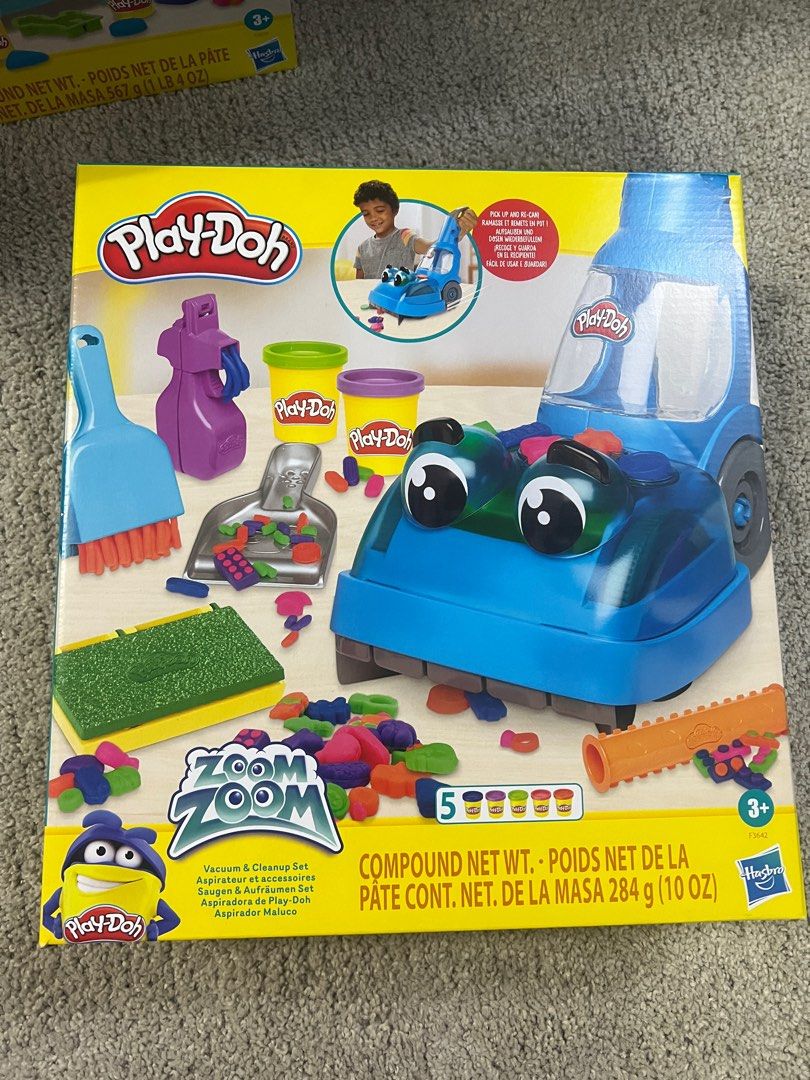 Play-Doh Zoom Zoom Vacuum and Cleanup Toy with 5 Colors, Hobbies