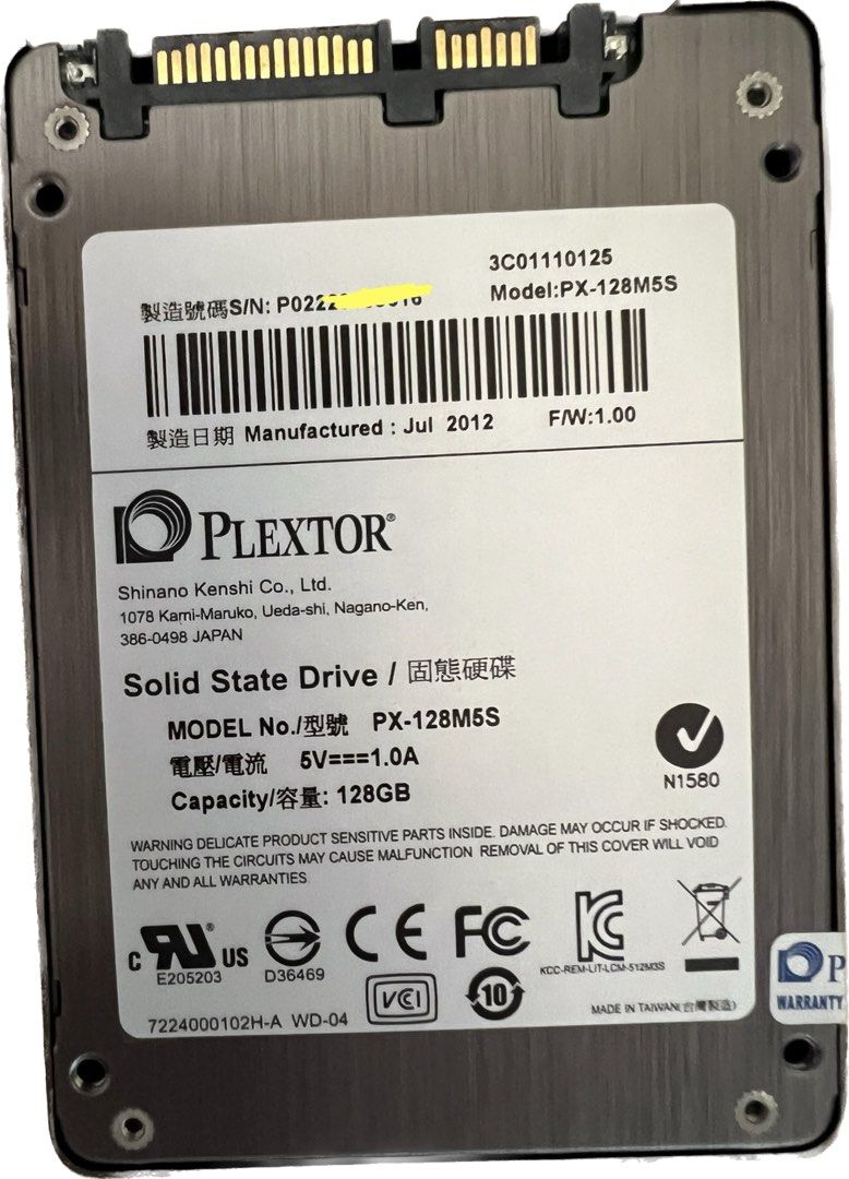 Plextor M5S 128GB SSD Carousell