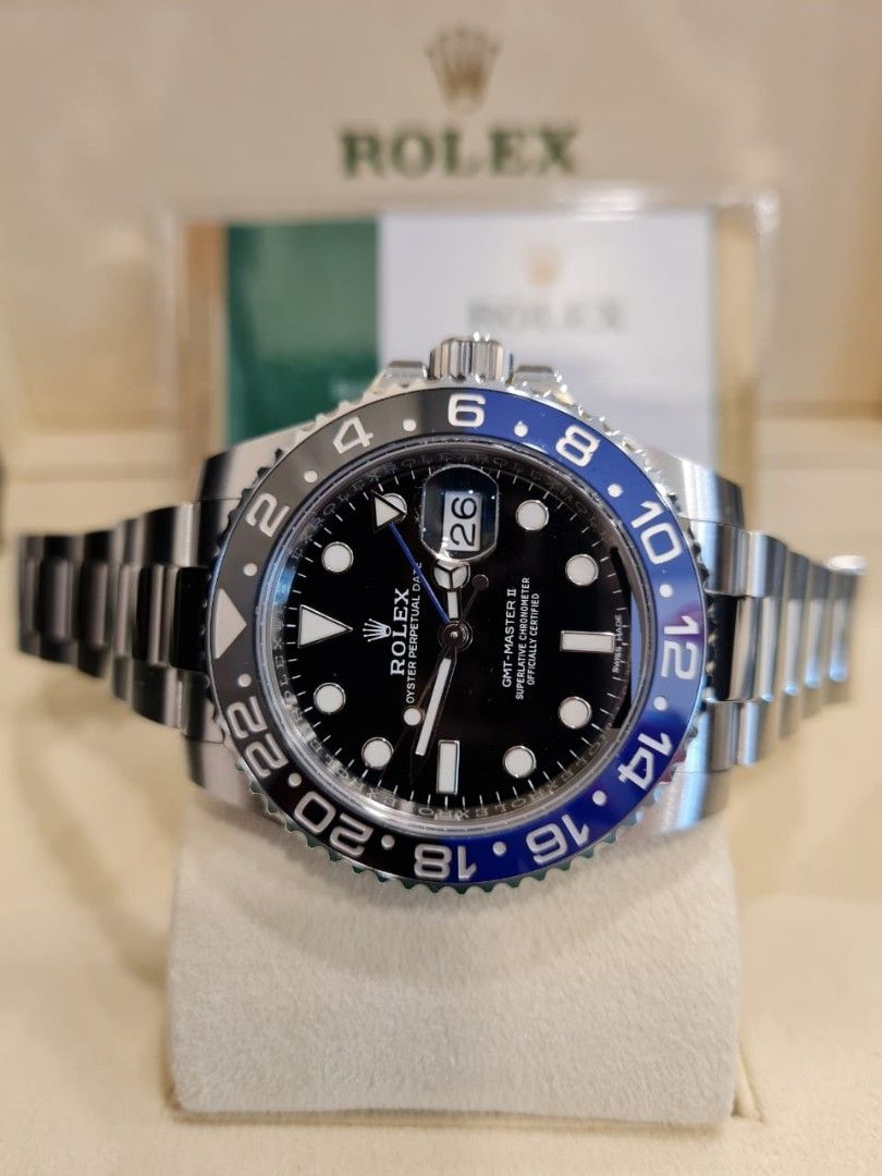 Pre owned 116710BLNR 2019 Rolex Batman GMT Master II Tiptop condition