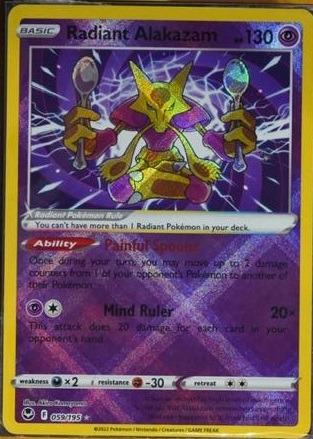 Pokemon Radiant Alakazam, Hobbies & Toys, Toys & Games on Carousell