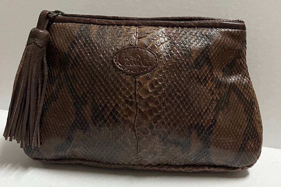 Rare Vintage Czarda By Ibiza Snake Skin Leather Waist Bag Belt Bag