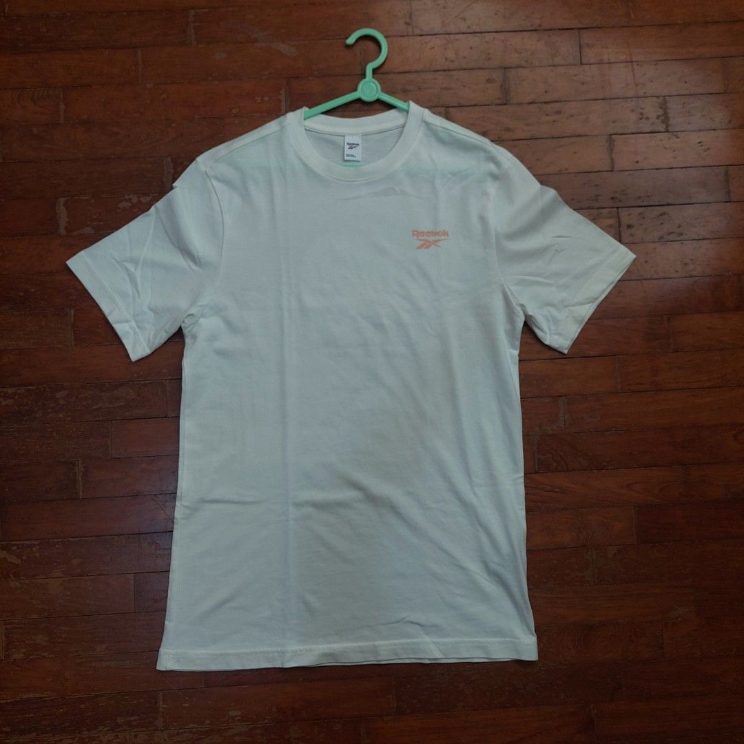 White Reebok T Shirt Men s Fashion Tops Sets Tshirts Polo Shirts on Carousell
