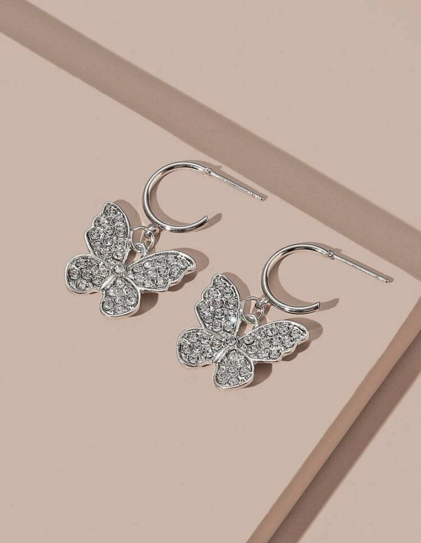 Gold rhinestone hotsell drop earrings