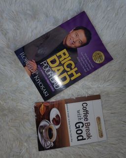 Rich Dad Poor Dad Book and Coffee Break with God Book