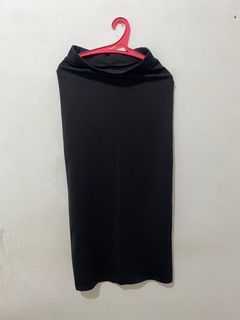 Rok span panjang wanita - scuba warna hitam polos - bawahan cewek - black skirt