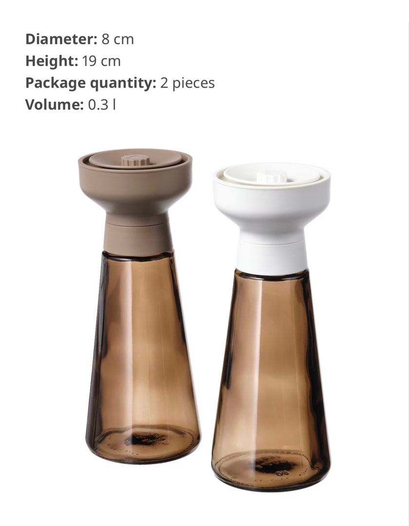 IKEA Salt n pepper grinder, Food & Drinks, Spice & Seasoning on Carousell
