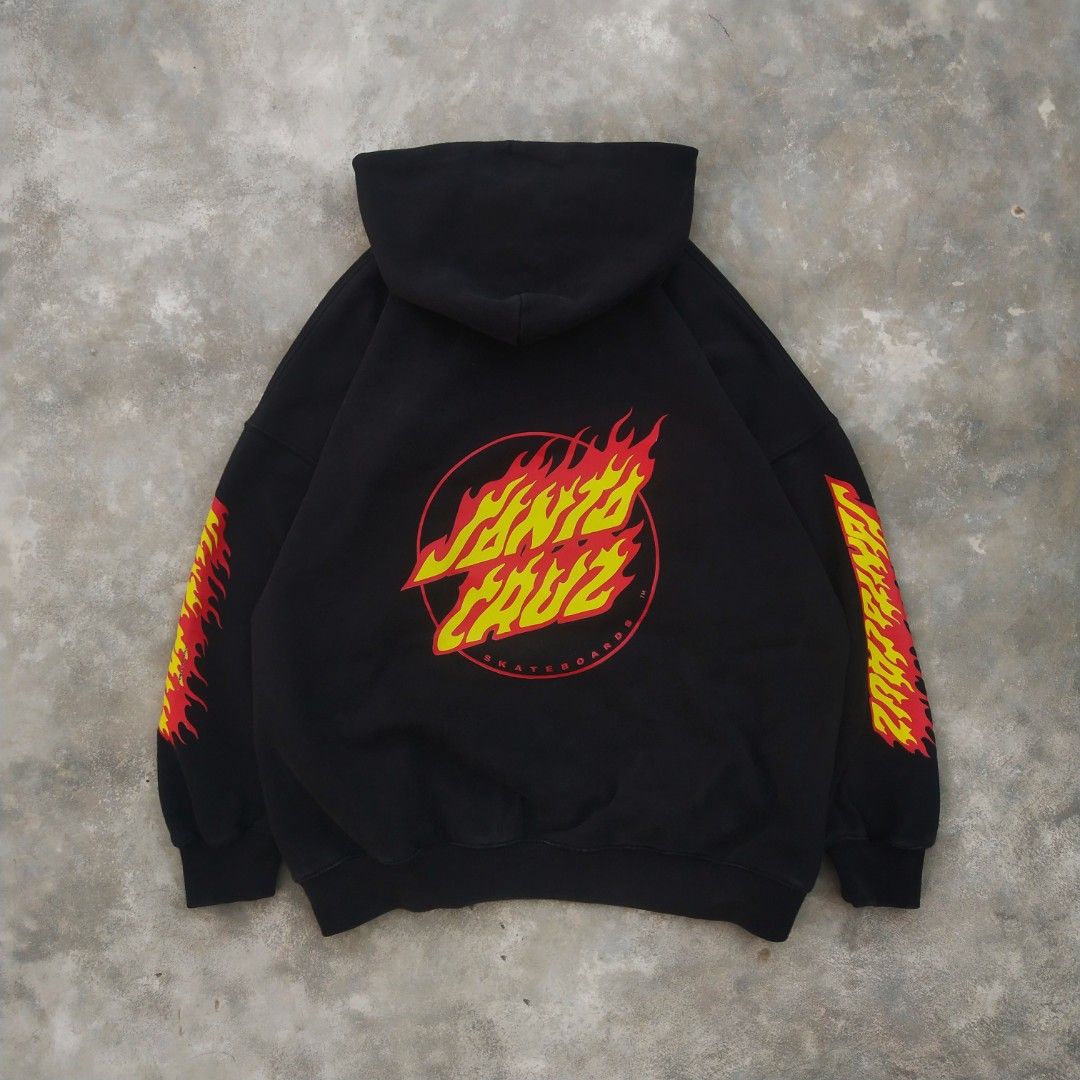 Santa cruz deals flame dot hoodie
