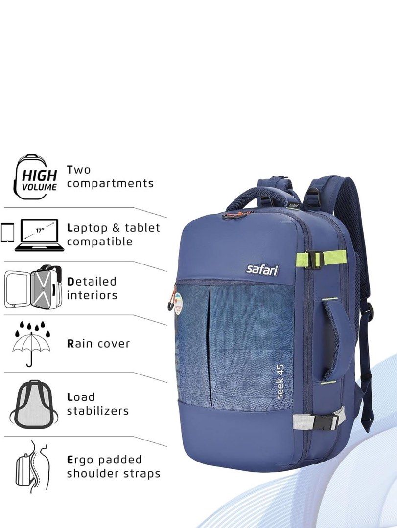 Seek 45 Ltrs Expandable and Water Resistant Overnighter Travel