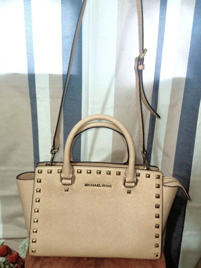 Michael Kors Selma Studded bag, Luxury, Bags & Wallets on Carousell