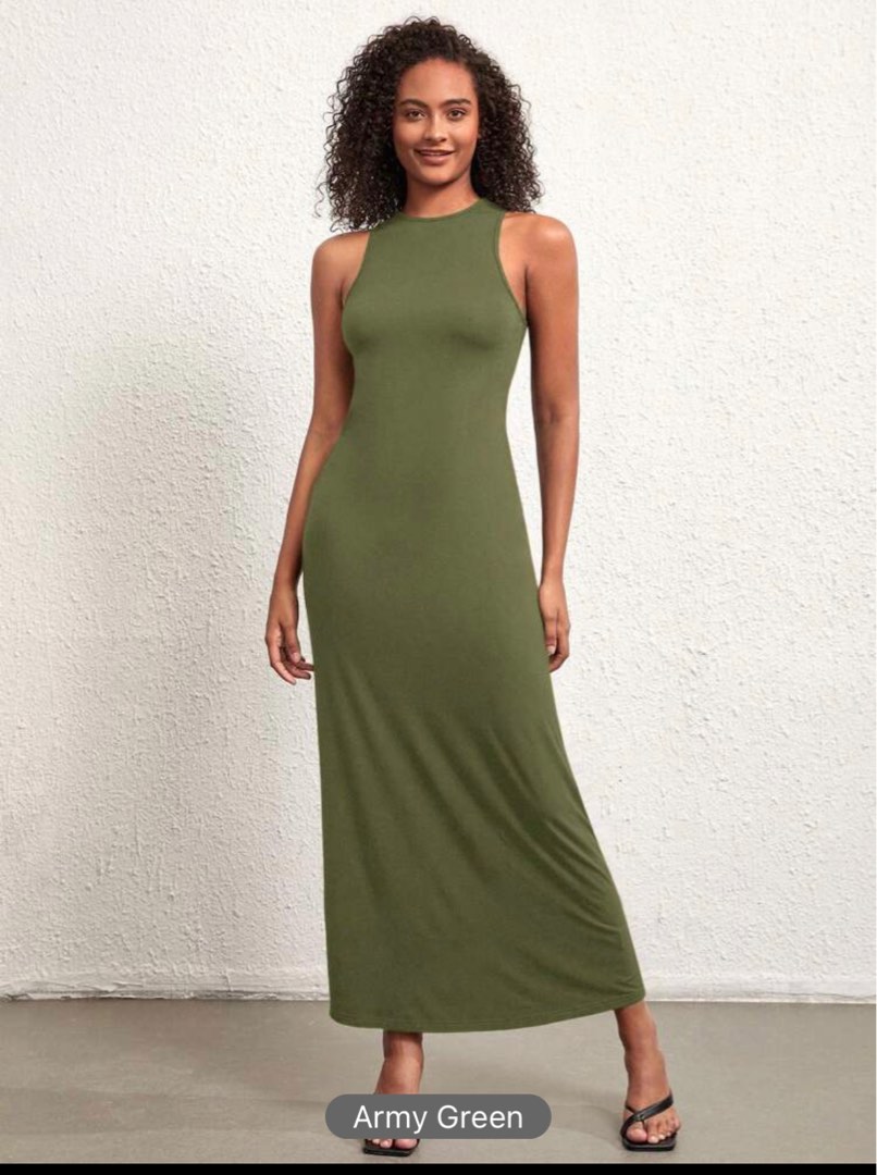 Shein green outlet maxi dress