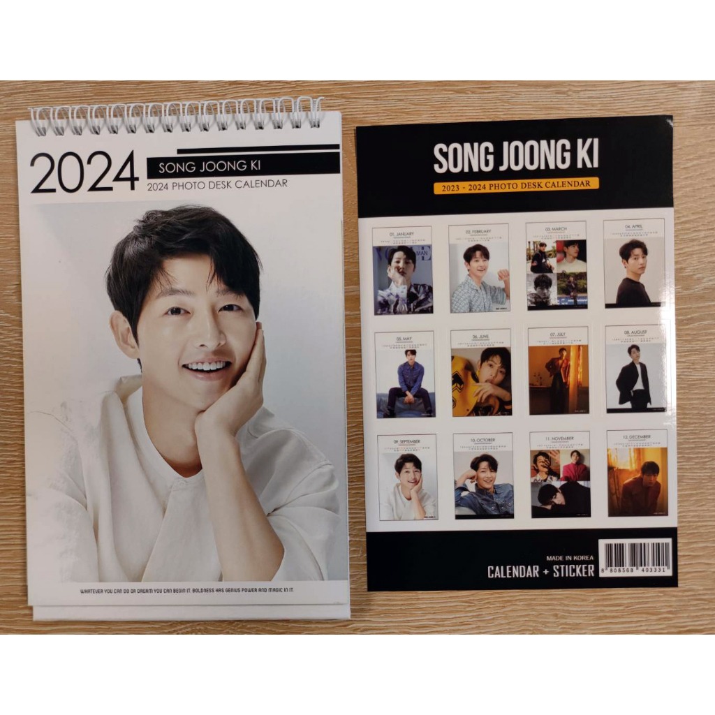 Song Joong Ki 2025 Photo Desk Calendar+ Sticker Reborn RichKpop Kstar