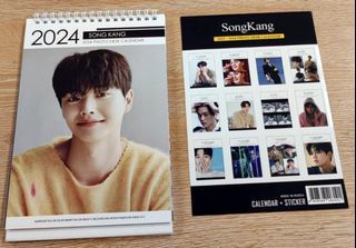 Song Kang송강 [ 2024 Photo Desk Calendar+ Sticker ] Netflix Sweet Home 2 My Demon 宋江 Kpop Kstar