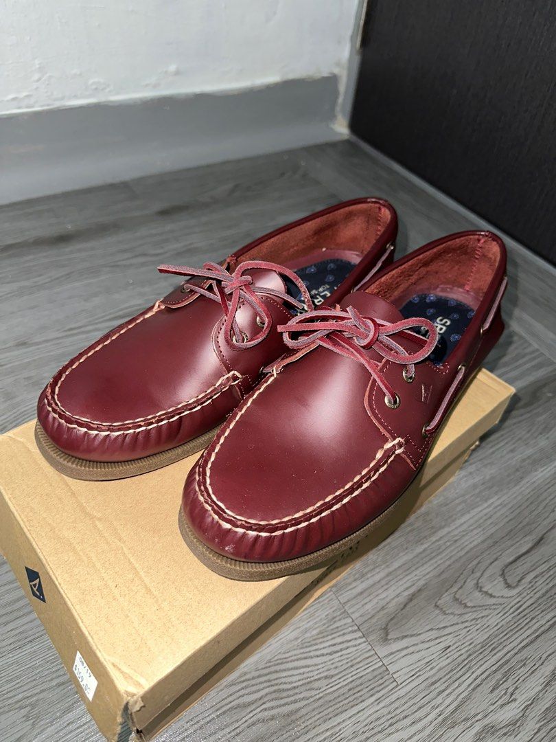 Red sperry boat shoes online