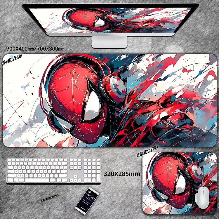 Spider Man mouse pad 蜘蛛俠 滑鼠墊 縱橫宇宙 漫威電競遊戲 Marvel Cinematic Universe 鼠標墊 ...