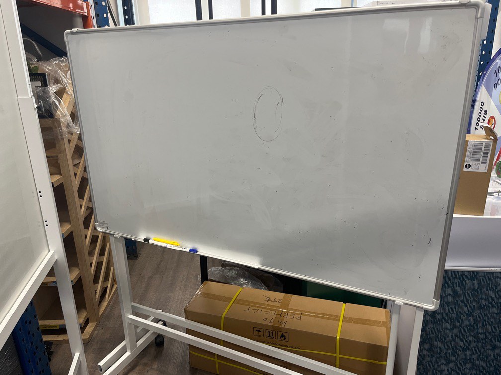 Standing whiteboard on wheels, Furniture & Home Living, Home