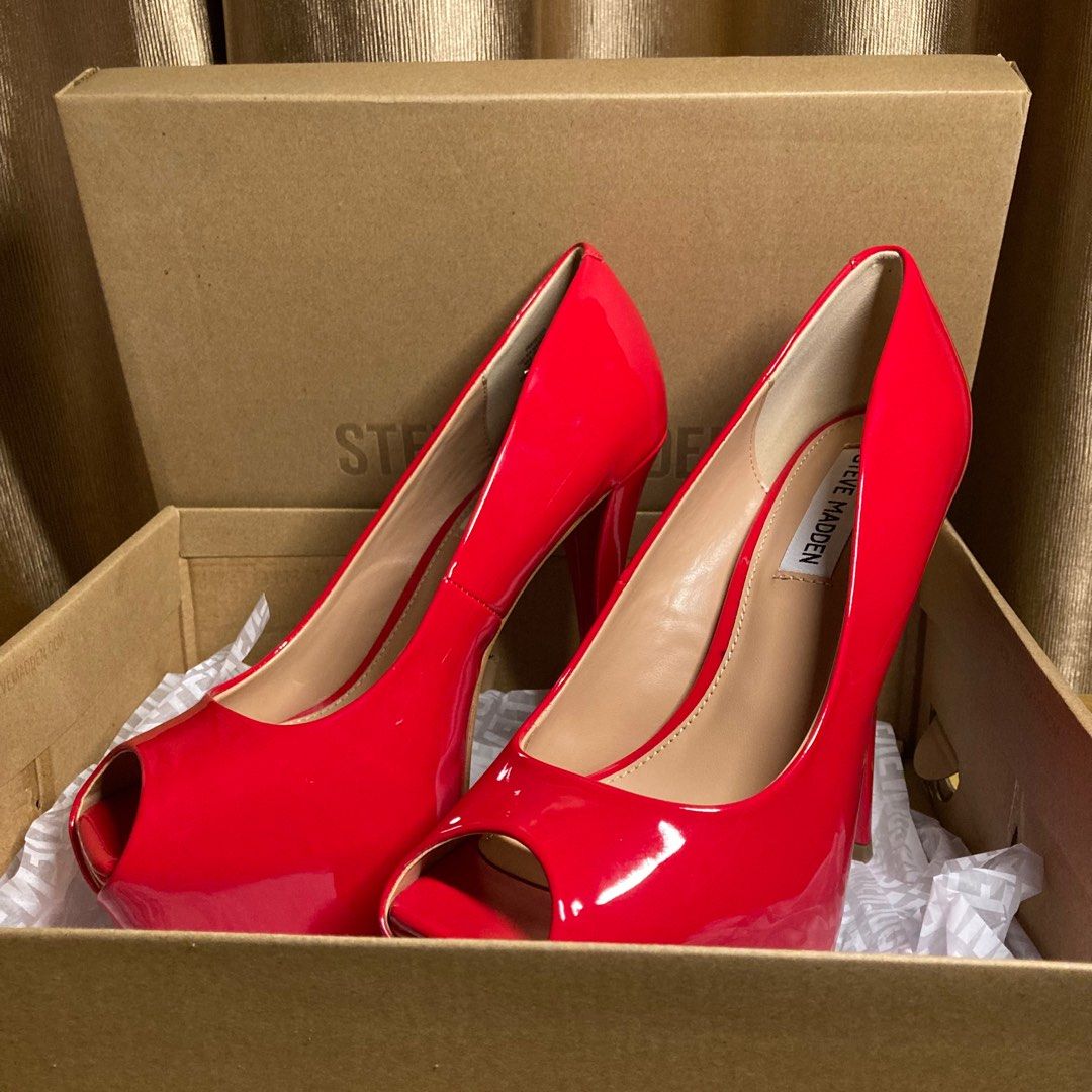 Steve Madden Presecco Red Patent High Heels Women Women s Fashion