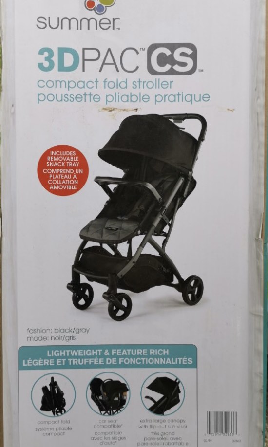 Poussette pliable compact 3Dpac CS+ de Summer Infant.