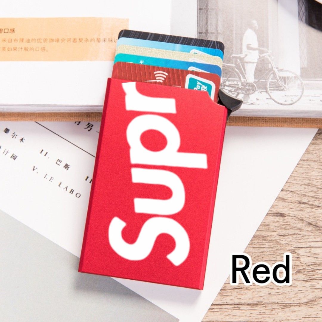 SUPREME Card Holder RFID Metal Case, Men's Fashion, Watches & Accessories,  Wallets & Card Holders on Carousell
