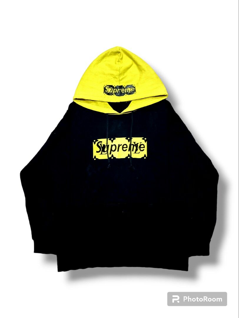 supreme lv hoodie black