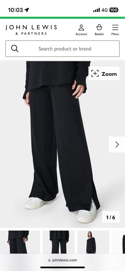 Sweaty Betty After Class Wide Leg Trousers Black - great for maternity ,  Women's Fashion, Bottoms, Other Bottoms on Carousell