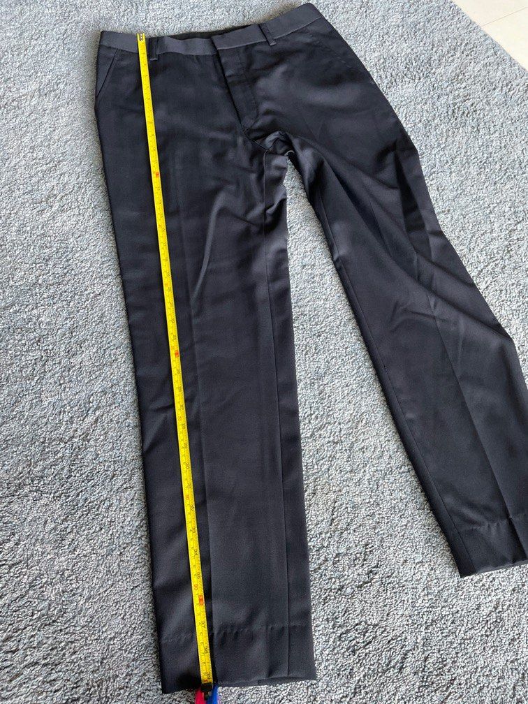 Mens black pants online with gold stripe