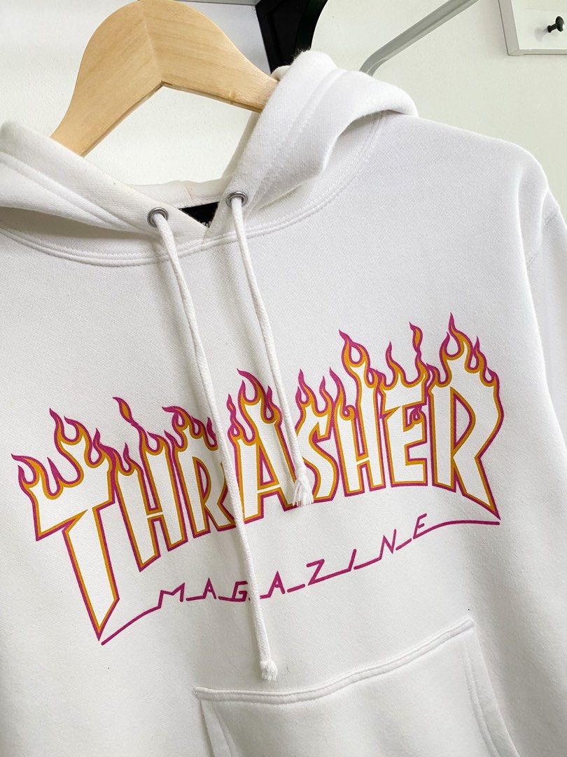 Thrasher pink flame hoodie 2025