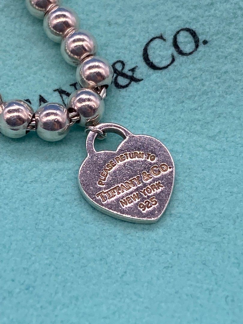 Tiffany Co. mini heart bead bracelet