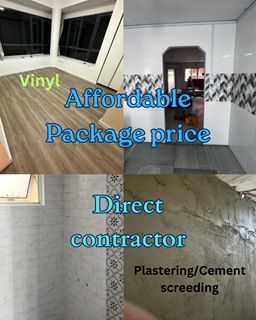 #Tiling#Vinyl flooring#waterproofing#Cement screeding#self levelling#Plastering#Painting#HDB#Condo#Landed#Direct Contractor