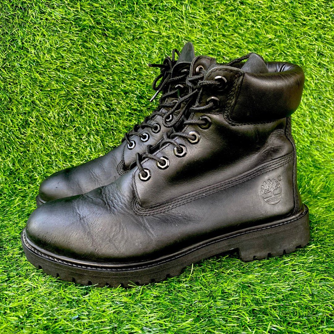 Timberland Boots Triple Black Leather 7uk