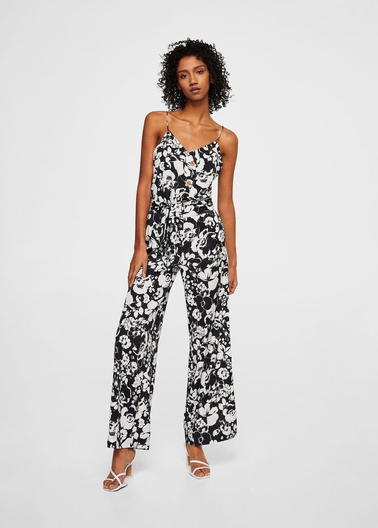 Topshop Navy And White Floral Cut Out Jumpsuit, 55% OFF