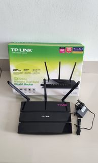 TP-Link Wireless WiFi Router Archer C1200 2.4GHz 5GHz Full Set with Box & Adapter