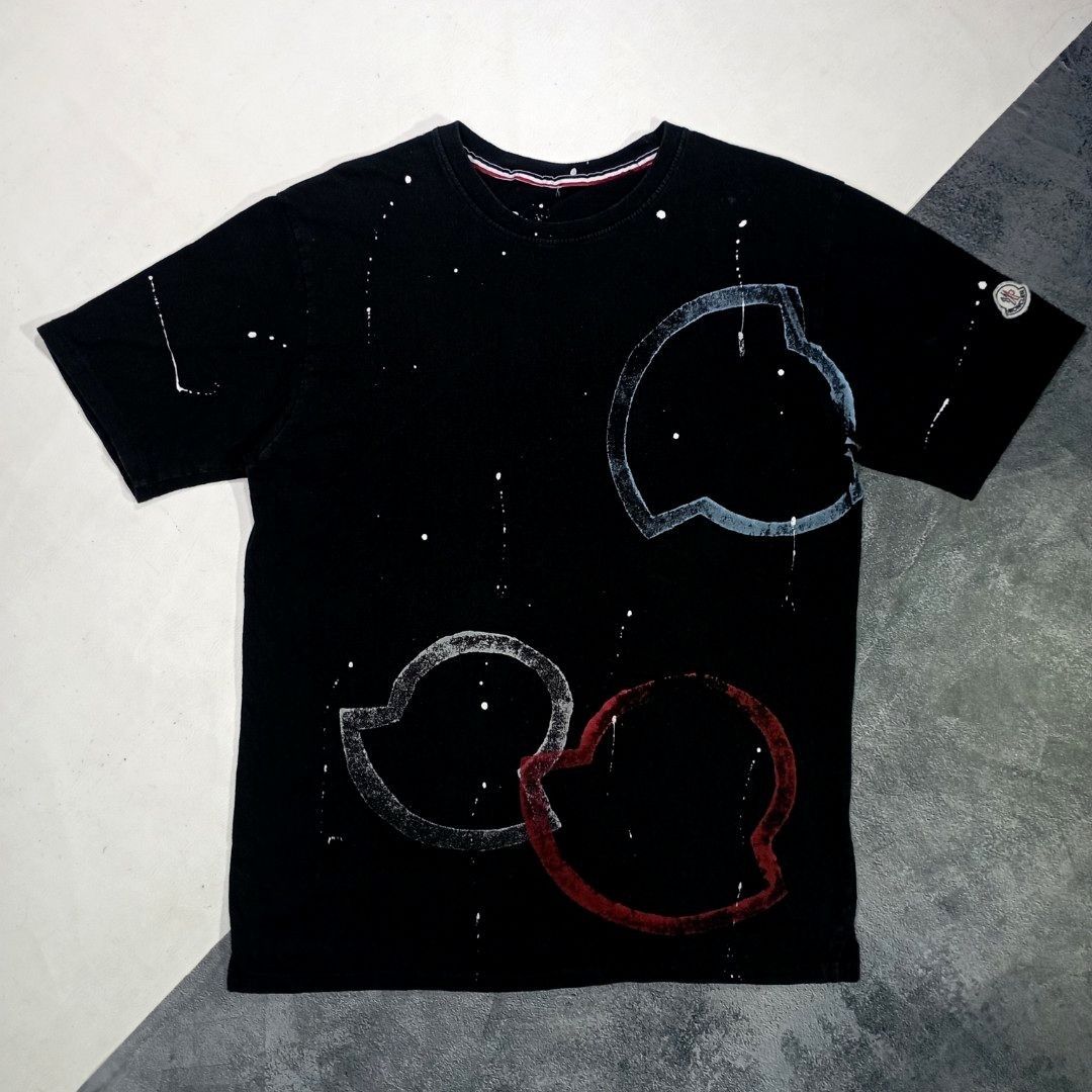 Moncler paint splatter t shirt store