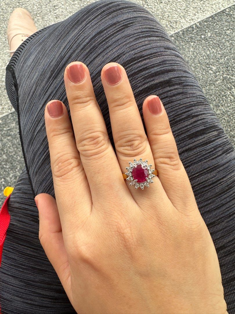 Garnet and ruby discount ring