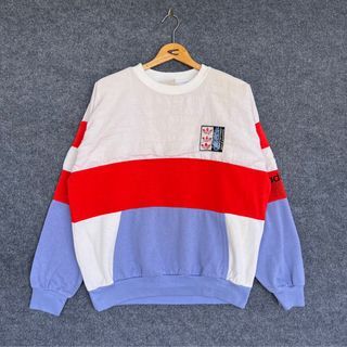 Vintage 90’s Adidas Colourblock Sweatshirt Rare Design